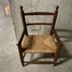 Fauteuil en bois et paille pour enfant