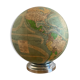 Luminous globe world map in glass Perrina vintage 60s