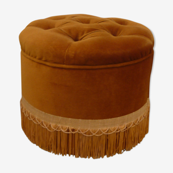 Vintage upholstered pouf