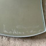 Free-form mirror signed Mathias 55x59cm