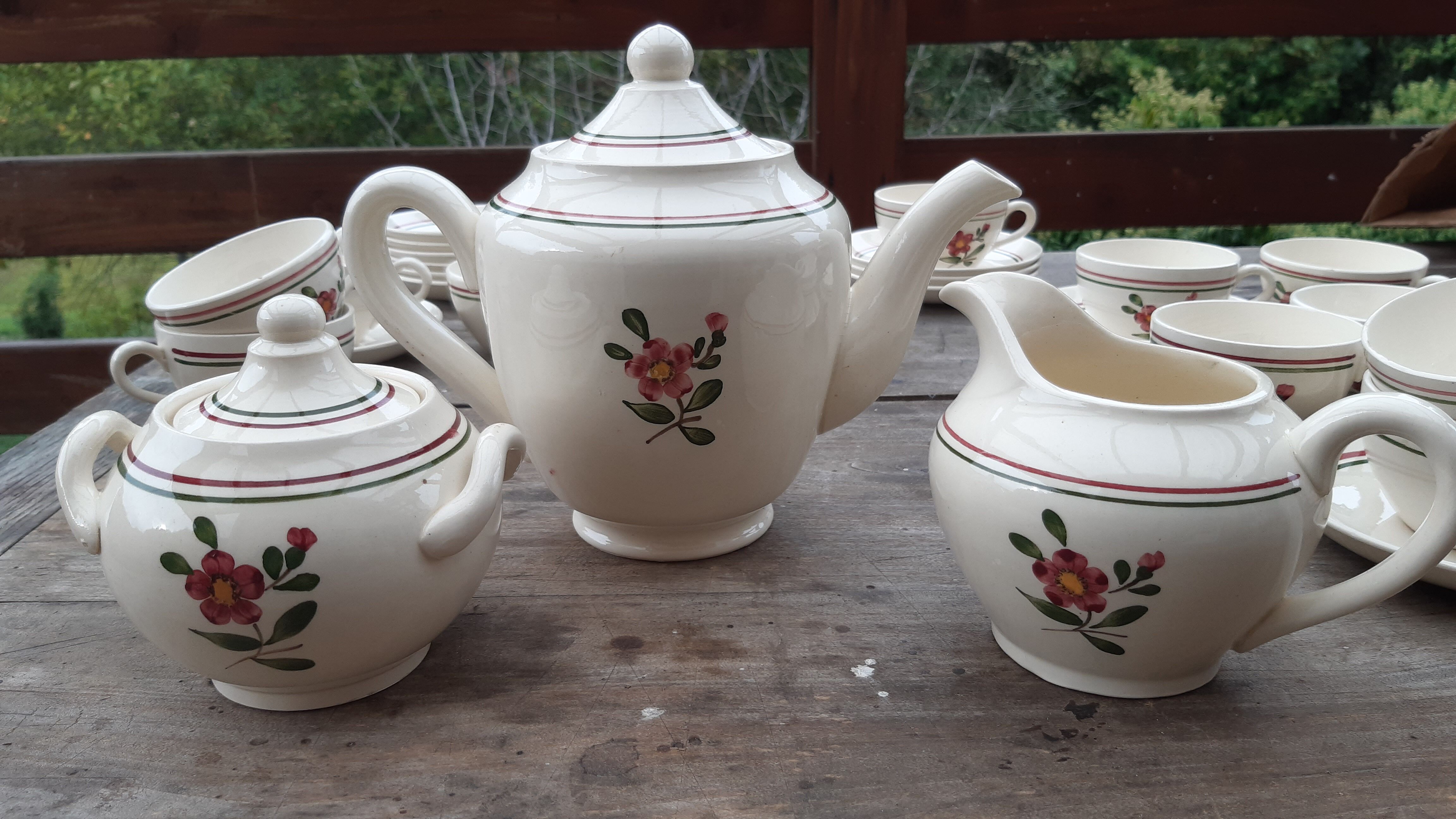 Tea service Sarreguemines "Armelle" 27 pieces