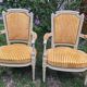 Ensemble Style Louis XVI - fauteuils, bergères et repose pieds