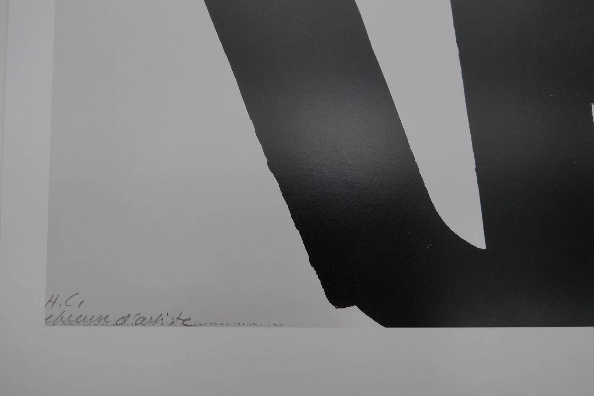 Pierre Soulages: Silkscreen No. 1 - Original signed poster
