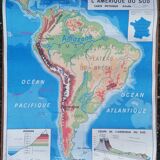 Ancienne carte MDI Amérique du Sud-Océanie.