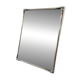Antique framed mirror, bevelled glass and silver-plated metal frame, 1930-1940.