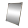 Antique framed mirror, bevelled glass and silver-plated metal frame, 1930-1940.