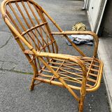 Vintage wicker armchair