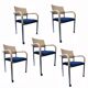 Set of 5 dining or conference chairs by Wiesner Hager and designed by Arge2
