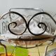 Metal doll's bed on vintage casters