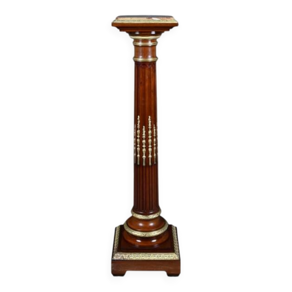 Colonne pivotante en acajou, style Napoléon III, 1900