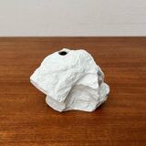 Vintage white porcelain rock vase from KPM Royal Porcelain, 1970s.