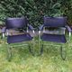 Set of 2 cantilever chairs in the style of Mart Stam.