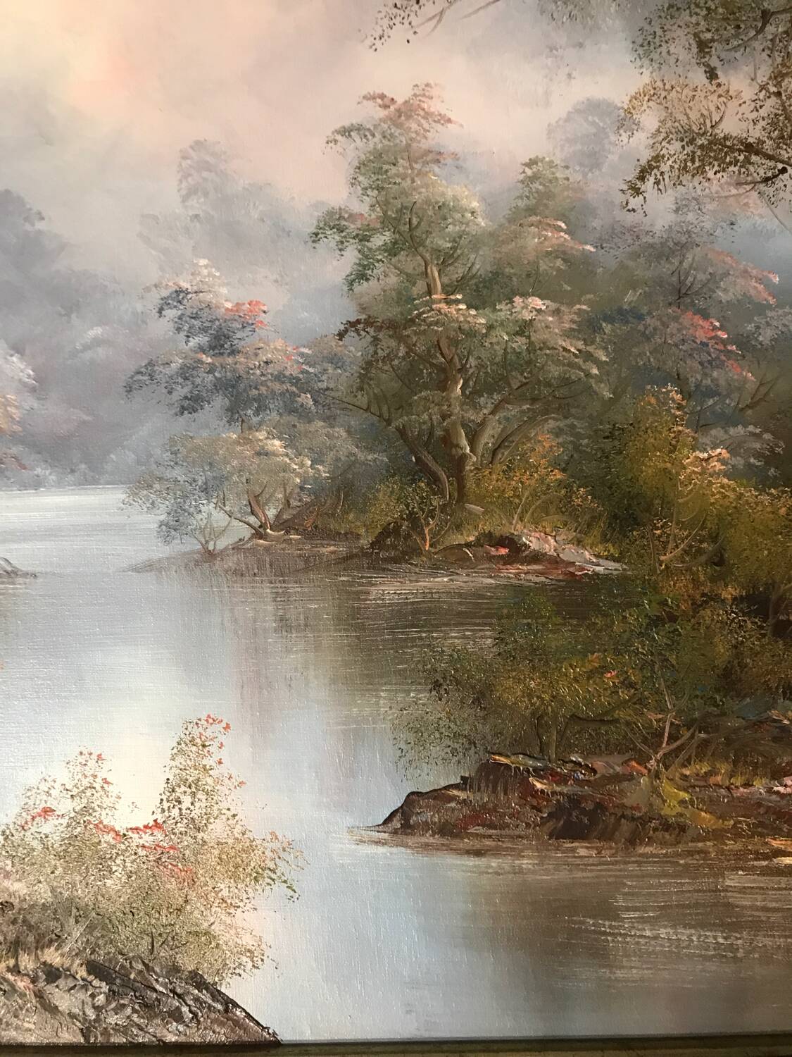 Large format landscape canvas painting