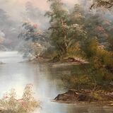 Large format landscape canvas painting