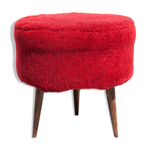 tabouret moumoute vintage