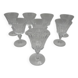 Crystal stemmed glass, Baccarat, Picadilly model, France, red wine glass