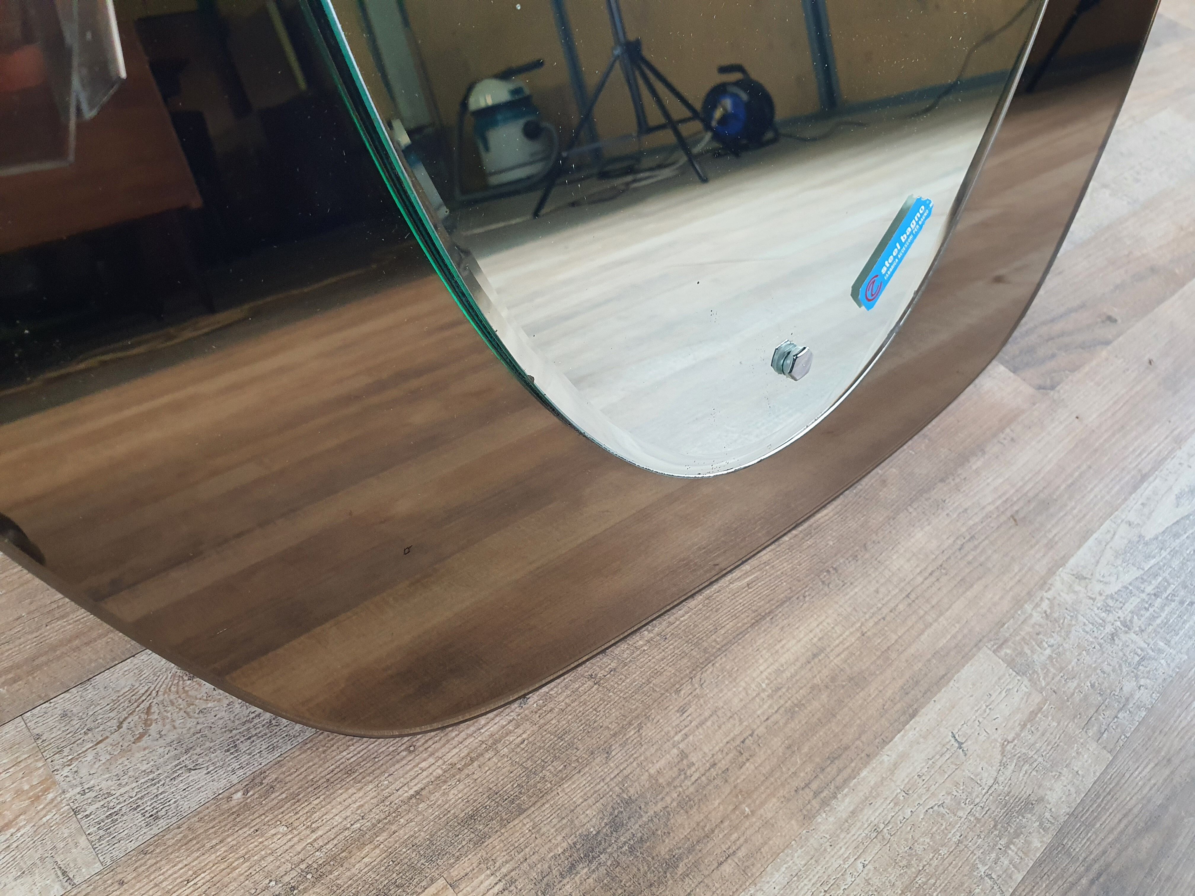 Miroir de salle de bain vintage en acier