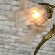 Rock lamp bronze and brass art nouveau tulip free form