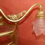 Art Deco period chandelier (1925) with four light arms.