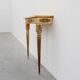 Louis XVI Style Gold-Toned Wall Console with Onyx Marble Top, Italy, 20th C