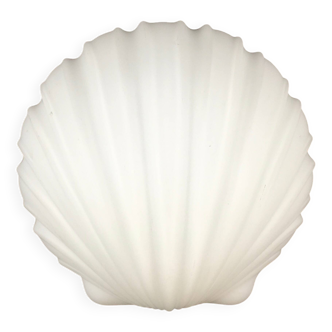 Minimalist Opaline Glass Shell-Shaped Wall Lights from Limburg, Germany, 1970s