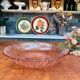 Rosaline round pink glass hollow dish