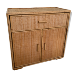 Mid century rattan bamboo sideboard