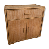 Mid century rattan bamboo sideboard