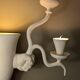 Lampe sculpture en plâtre