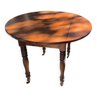 Table ronde Louis Philippe avec allonges