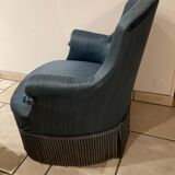 Fauteuil crapaud bleu