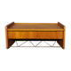 Scandinavian bedside wall shelf in teak