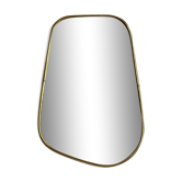 Organic trapeze mirror golden brass 43x40cm