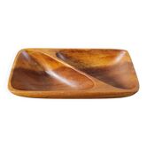 Pocket trays / Vintage wooden appetizer platter made of Monkeypod (Philippines)