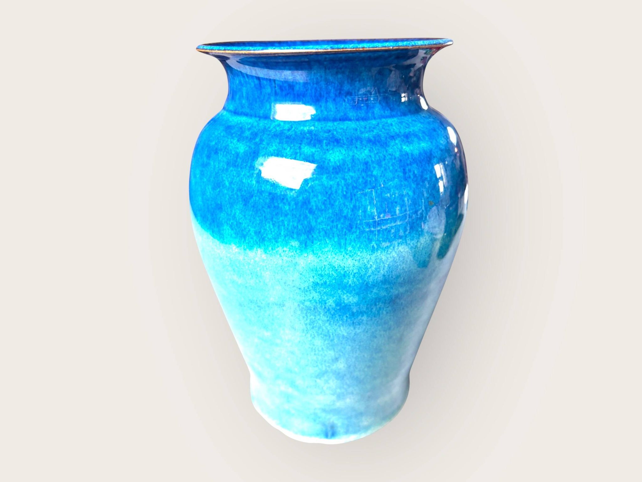 Accolay decorative vase, French ceramic 1960