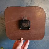 Vintage clock formica rectangular silent wall clock "Sun yellow"