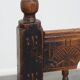 Set of 4 Antique Spanish Country Chairs with Woven Rattan Seats