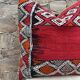Vintage cushion cover in Berber kilim: Moroccan wool cushion.