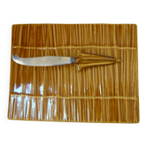 cheese platter with its ceramic knife type Vallauris