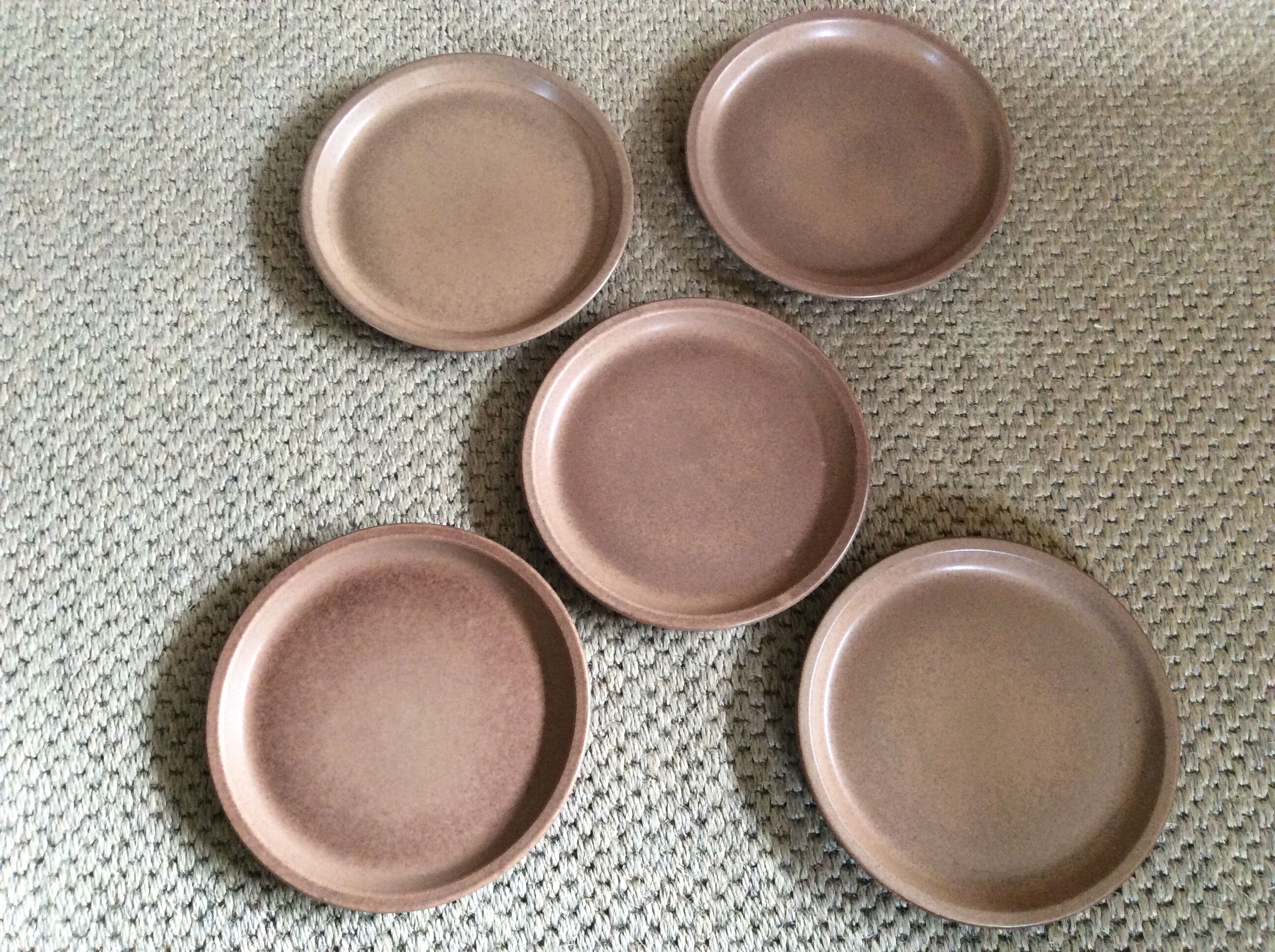 Series of 5 stoneware plates