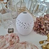 White porcelain egg vase