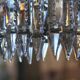 Lustre montgolfiere art deco a pampilles
