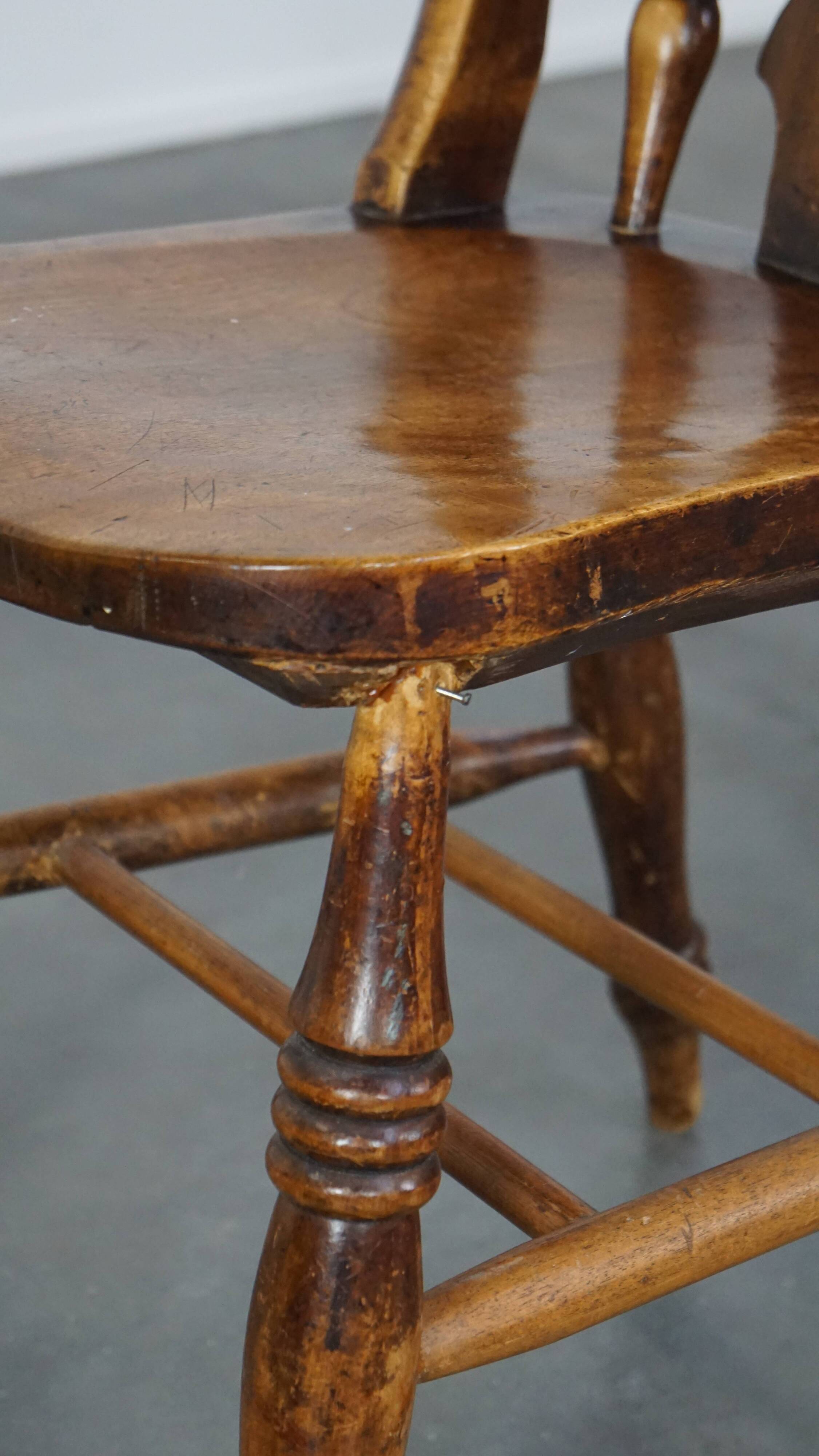 Set of 2 antique dining chairs from the mid-19th century
