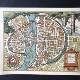 Ancient geography map of Paris