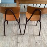 Set of 4 vintage school chairs