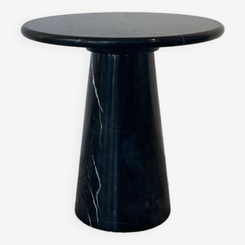 Black marble side table