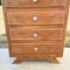 Art Deco chest of drawers with 6 oak drawers, claw feet, 1930s/40s.