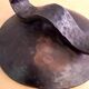 Brutalist hammered candlestick 1960