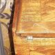 Small 19th century Napoleon III style secretary with folding top and marquetry