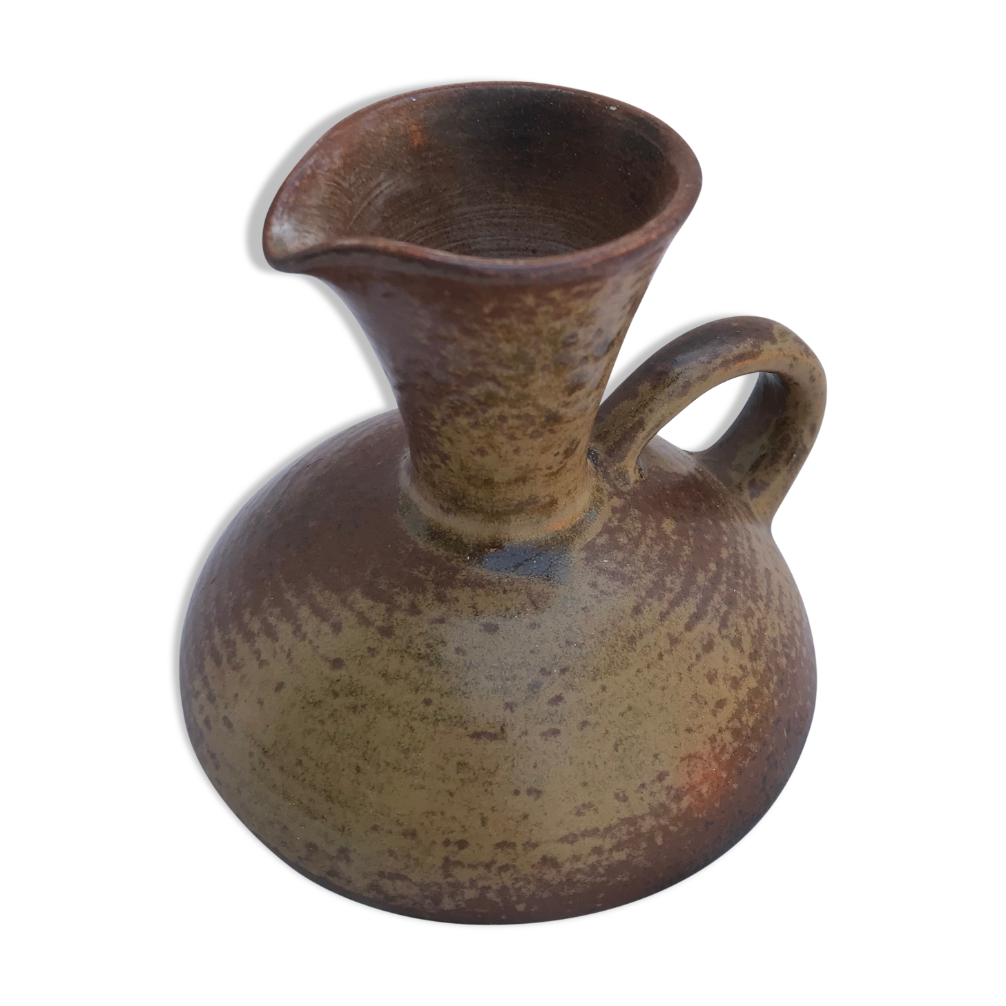 Former pitcher wine oil Jc Lafon brown sandstones - vintage label